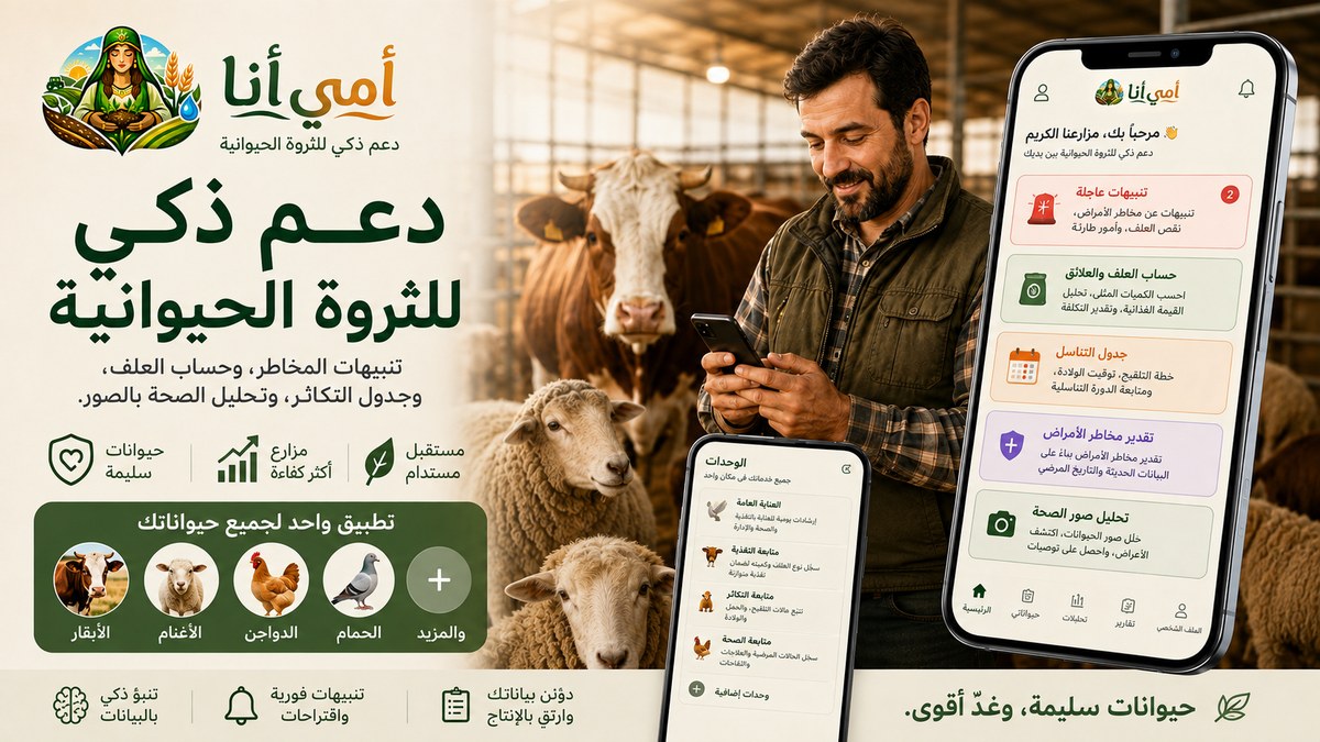 أمي أنا - دعم ذكي للثروة الحيوانية